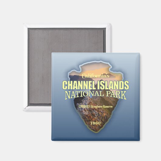 Kanalinseln NP (Pfeilspitzen) Magnet (Vorderseite/Rückseite)