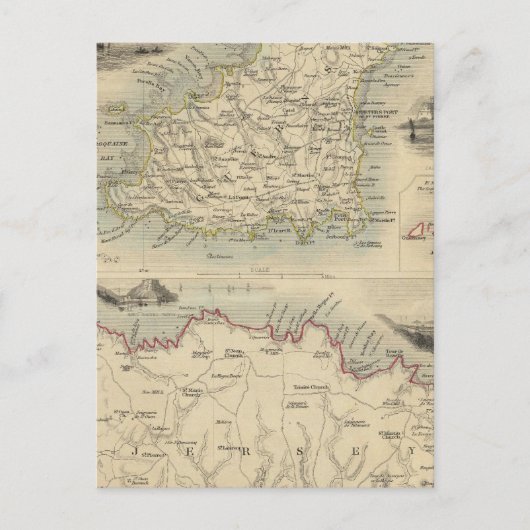 Kanalinseln Postkarte (Vorderseite)