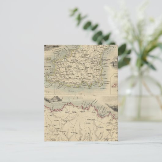 Kanalinseln Postkarte (Stehend Vorderseite)