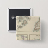 Kanalinseln, Scilly Islands und Insel Man Button (Vorne & Hinten)