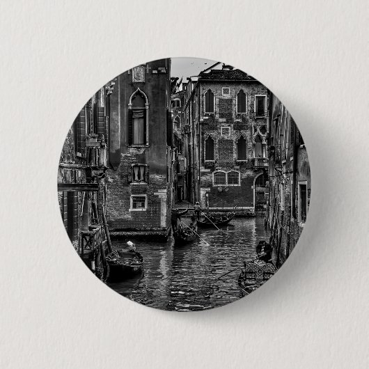 Kanalkanal der Gondelbahn Venedig italy Button (Vorderseite)