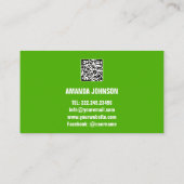 KANALNAME SIE TUBER LOGO QR CODE GRÜNWEISS VISITENKARTE (Rückseite)
