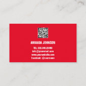 KANALNAME SIE TUBER LOGO QR CODE HOLOGRAPH RED VISITENKARTE (Rückseite)