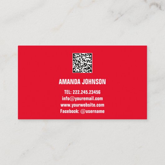 KANALNAME SIE TUBER LOGO QR CODE HOLOGRAPH RED VISITENKARTE (Rückseite)