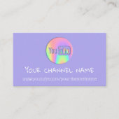 KANALNAME SIE TUBER LOGO QR CODE HOLOGRAPH VISITENKARTE (Vorderseite)