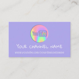 KANALNAME SIE TUBER LOGO QR CODE HOLOGRAPH VISITENKARTE