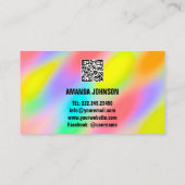 KANALNAME SIE TUBER LOGO QR CODE RAINBOW VIP VISITENKARTE (Rückseite)