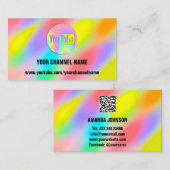 KANALNAME SIE TUBER LOGO QR CODE RAINBOW VIP VISITENKARTE (Vorne/Hinten)