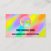 KANALNAME SIE TUBER LOGO QR CODE RAINBOW VIP VISITENKARTE (Vorderseite)