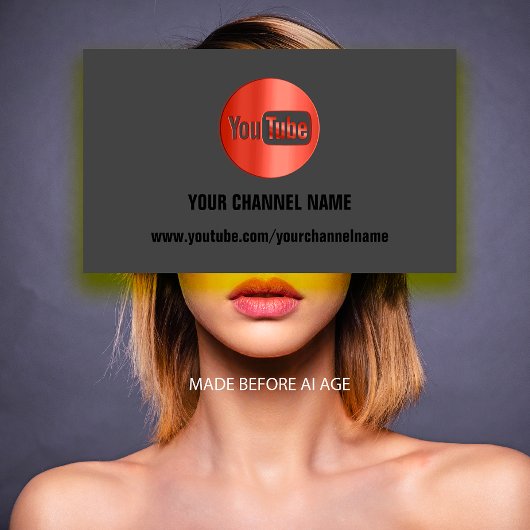 KANALNAME YOUTUBER LOGO QR CODE ROT VISITENKARTE