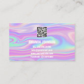 KANALNAME YOUTUBER SUSCRIBE LOGO HOLOGRAPH QR VISITENKARTE (Rückseite)