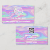 KANALNAME YOUTUBER SUSCRIBE LOGO HOLOGRAPH QR VISITENKARTE (Vorne/Hinten)