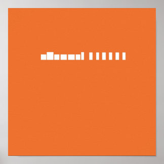 Kanalorange-Minimalalbumabdeckung Poster
