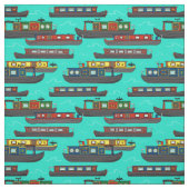 Kanalschmale Boote und Barges Muster Stoff (Muster)