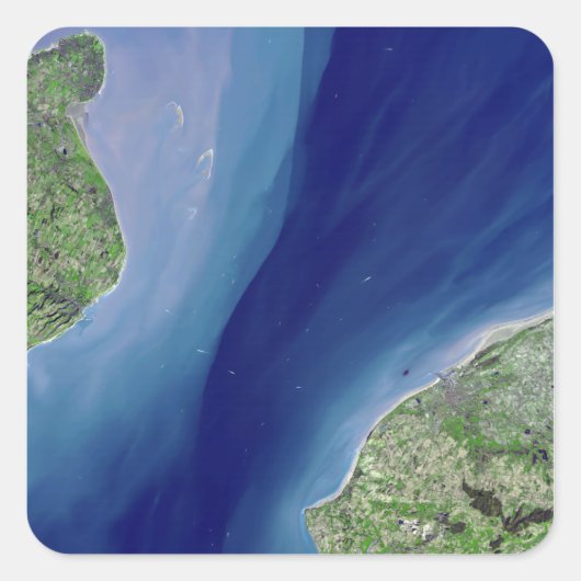 Kanaltunnel Quadratischer Aufkleber (Vorderseite)