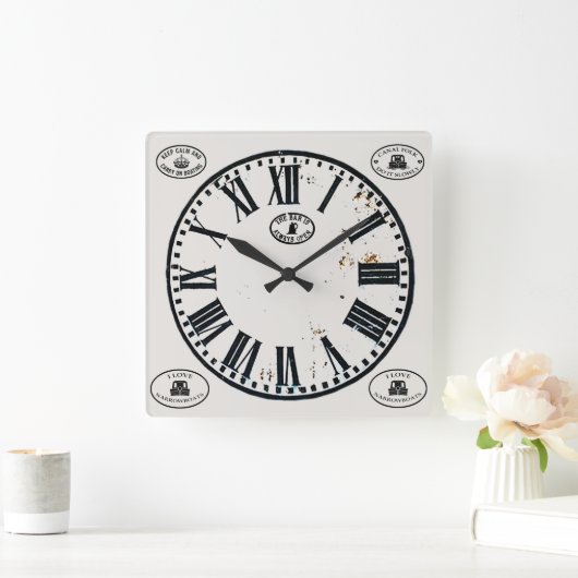 Kanaluhr 1 quadratische wanduhr (Zuhause)