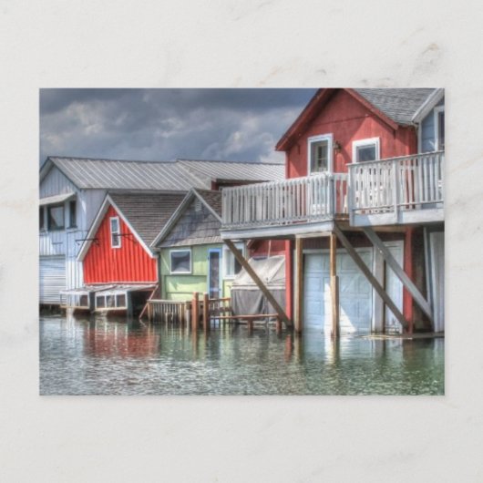 Kanandaigua Boathouse-See Postkarte (Vorderseite)