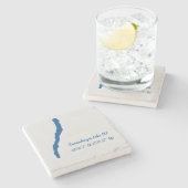 Kanandaigua-See, Untersetzer NY Marble (Seitenansicht)