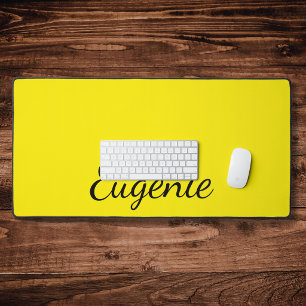 Kanariengelb Eleganter Name Trendiger Minimalist Schreibtischunterlage