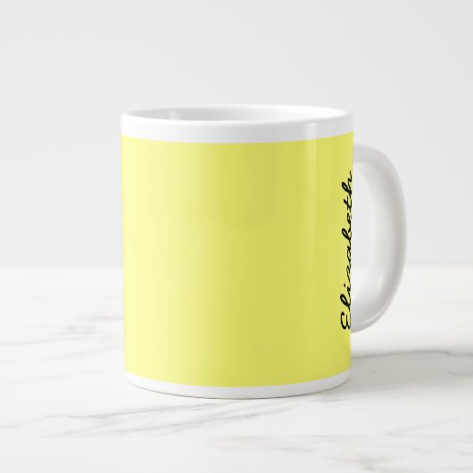 Kanariengelbe Farbe Jumbo-Tasse (Vorderseite Rechts)