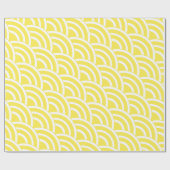 Kanariengelbe und weiße Fans Geschenkpapier (Flach)