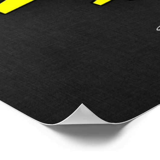 Kanariengelbes Flugzeug Poster (Ecke)