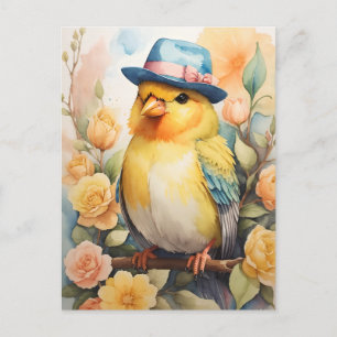 Kanarienvogel Postkarte