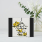 Kanarienvögel Postkarte (Stehend Vorderseite)