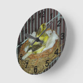 Kanarienvogel Runde Wanduhr (Winkel)