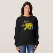 Kanarienvogel und Minenwurzel Sweatshirt (Vorne ganz)