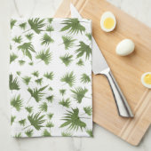 Kanarische Blätter Geschirrtuch (Viertel Falte)