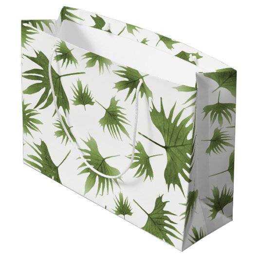 Kanarische Blätter Große Geschenktüte (Rückseite Schrägansicht)