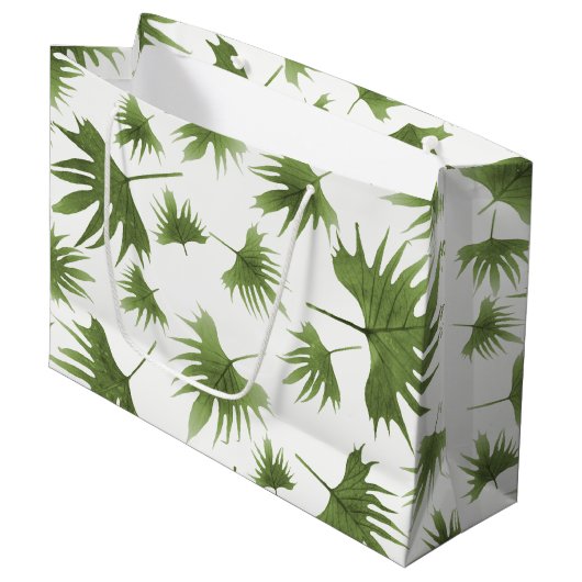 Kanarische Blätter Große Geschenktüte (Vorderseite Schrägansicht)