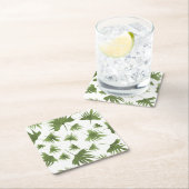 Kanarische Blätter Rechteckiger Pappuntersetzer (Vor Ort)