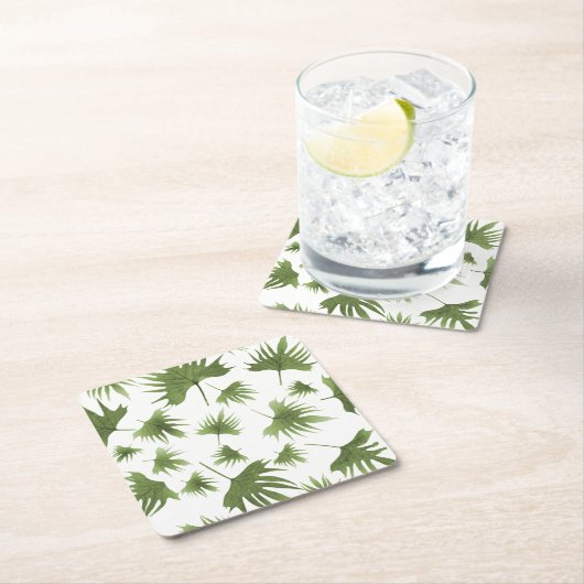 Kanarische Blätter Rechteckiger Pappuntersetzer (Vor Ort)