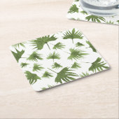 Kanarische Blätter Rechteckiger Pappuntersetzer (angewinkelt)