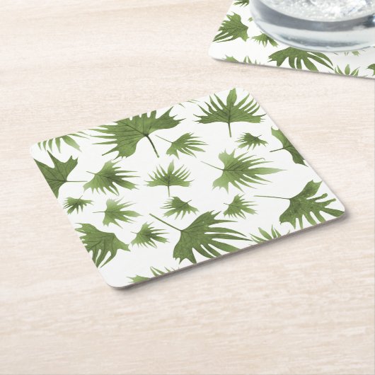 Kanarische Blätter Rechteckiger Pappuntersetzer (angewinkelt)