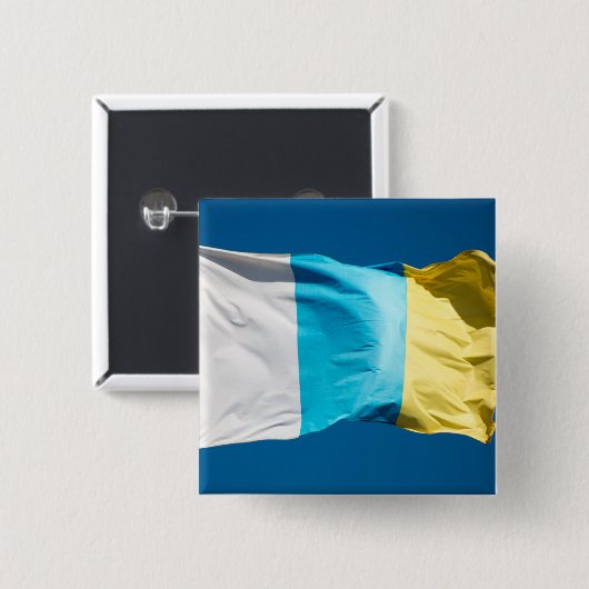 Kanarische Flagge Button (Vorne & Hinten)