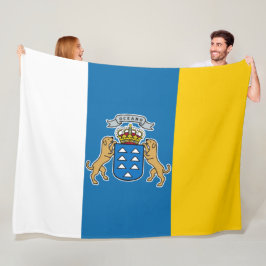 Kanarische Flagge (Kanarische Inseln, Spanien) Fleecedecke