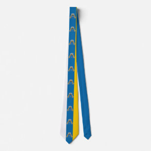 Kanarische Flagge (Kanarische Inseln, Spanien) Krawatte