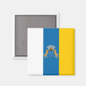 Kanarische Flagge (Kanarische Inseln, Spanien) Magnet (Vorderseite/Rückseite)