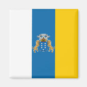 Kanarische Flagge (Kanarische Inseln, Spanien) Magnet (Vorne)