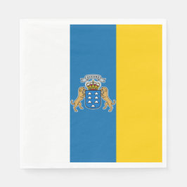 Kanarische Flagge (Kanarische Inseln, Spanien) Serviette