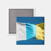 Kanarische Flagge Magnet (Vorderseite/Rückseite)