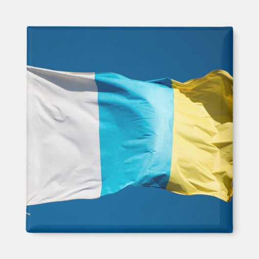Kanarische Flagge Magnet (Vorne)