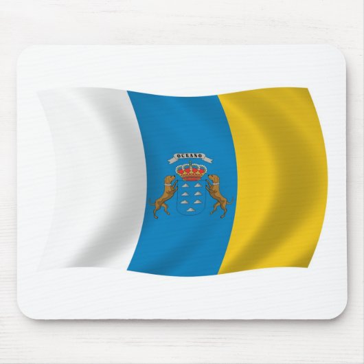 Kanarische Flagge Mousepad (Vorne)