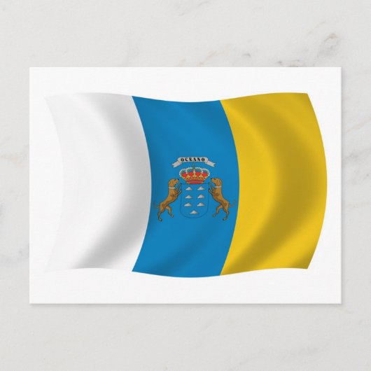 Kanarische Flagge Postkarte (Vorderseite)