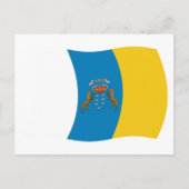 Kanarische Flagge Postkarte (Vorderseite)