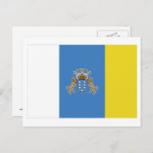 Kanarische Flagge Postkarte (Vorne/Hinten)