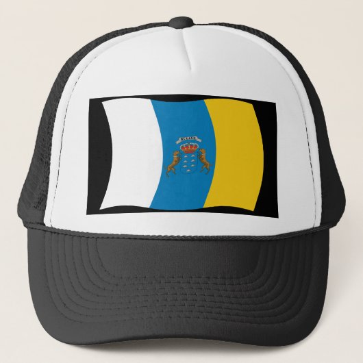 Kanarische Flaggenhut Truckerkappe (Vorderseite)